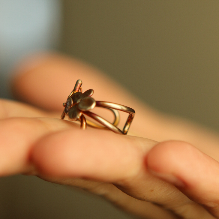 Cuff in silver, Hydrangea, фото 2